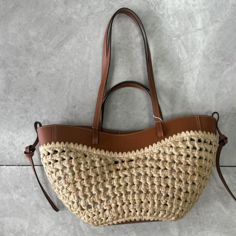 Luxury Raffia Straw Tote Bag,F - Women'S Raffia Bags 评论和价格