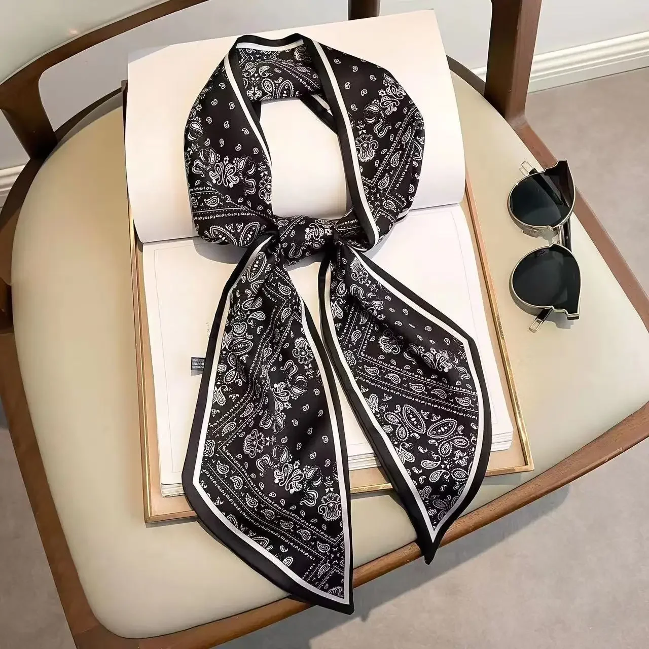 Design Print Skinny Scarf Plai - Women Bags Branded 评论和价格