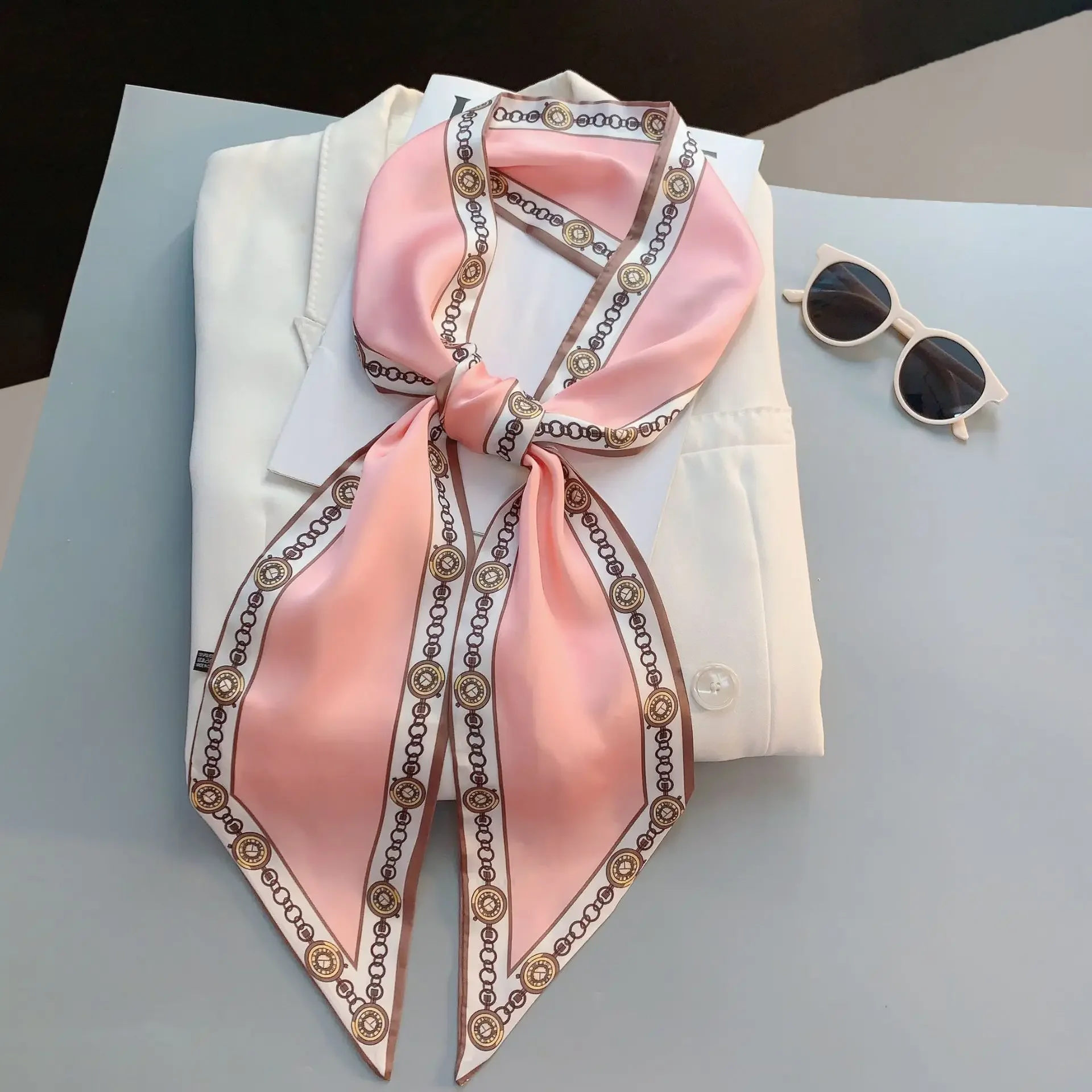 Design Print Skinny Scarf Plai - Women Bags Branded 评论和价格