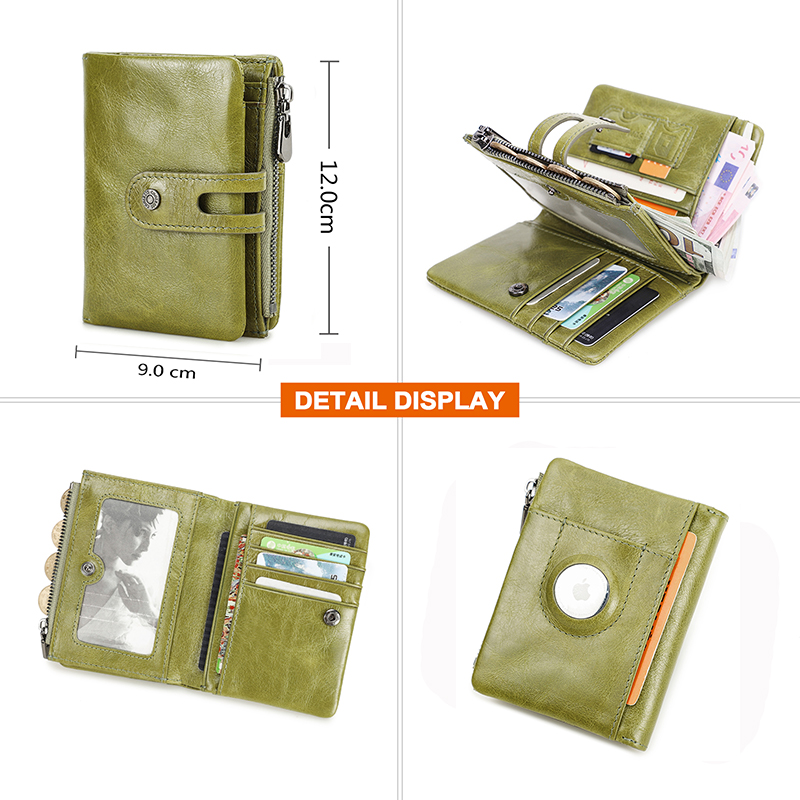 Oil Leather Women Wallets Shor - Women'S Young Bags 评论和价格