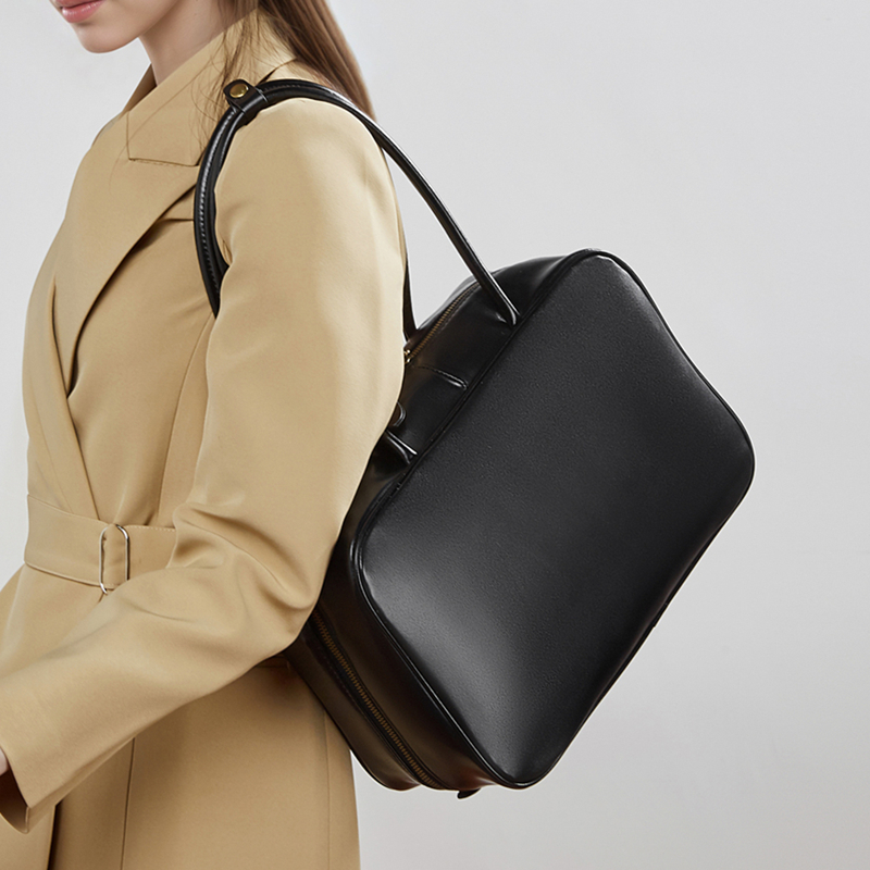 BURMINSA Large Genuine Leather - Women Hand Bags For Office 评论和价格
