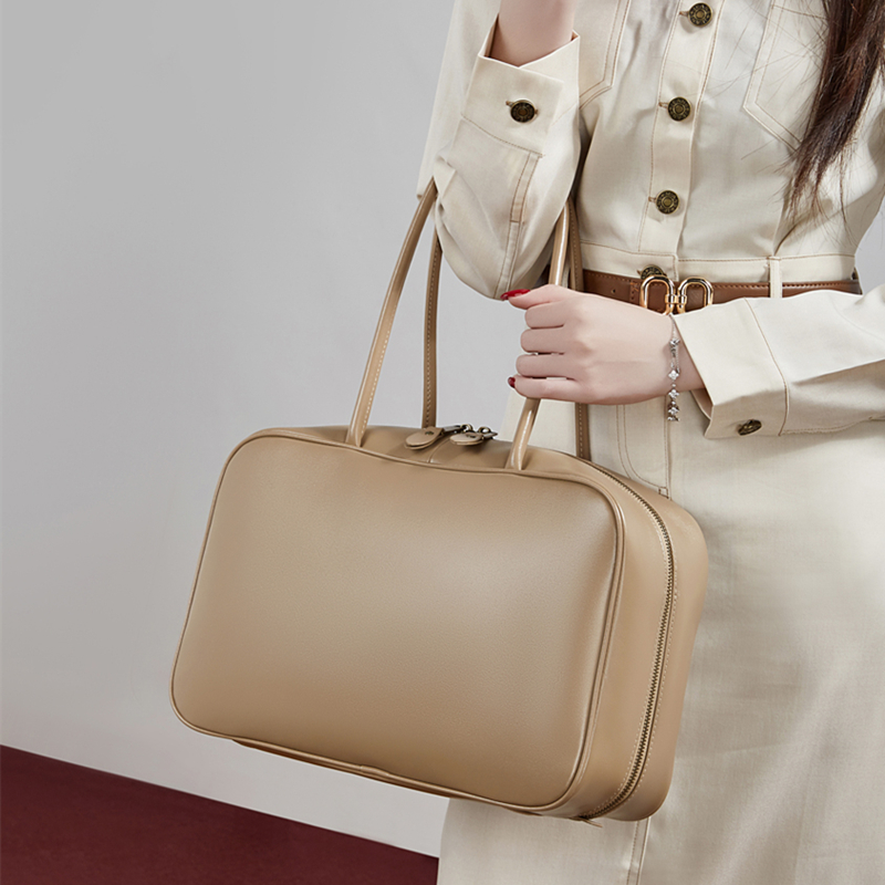 BURMINSA Large Genuine Leather - Women Hand Bags For Office 评论和价格