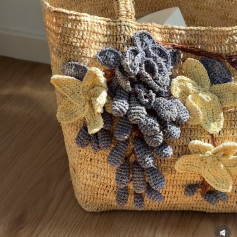 New Handmade Raffia 3d Rose Ha - Women'S Raffia Bags 评论和价格