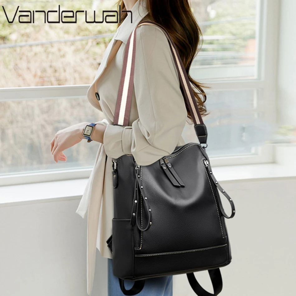 Brand Luxury Backpacks Soft Le - Women Bags Branded 评论和价格