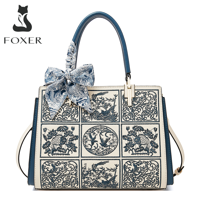 FOXER Split Leather 2026 New L - Women Bags 2026 Trends 评论和价格